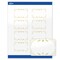 Avery Printable Rectangle Labels, 2" x 3", Glossy White, Pre-printed Metallic Gold Christmas Trees Design, Sure Feed Technology, Laser & Inkjet Compatible, 160 Total